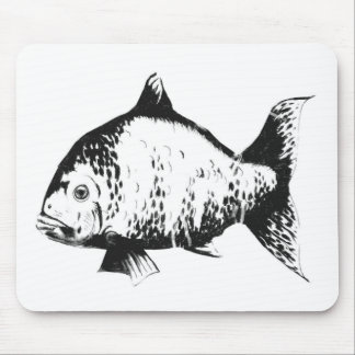 Hand drawn fish mouse pad