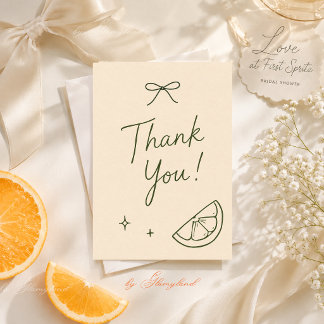 Hand drawn Flat Thank You Card