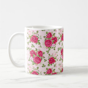 Hand Drawn Floral Leaves Seamless Pattern Coffee Mug