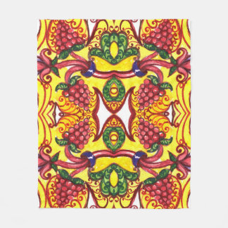 Hand Drawn: Floral Ornamental Elegance. Fleece Blanket