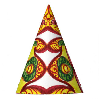 Hand Drawn: Floral Ornamental Elegance. Party Hat