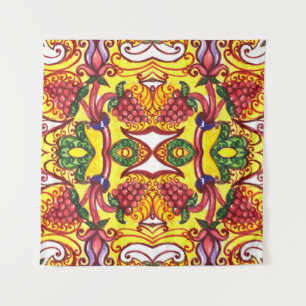 Hand Drawn: Floral Ornamental Elegance. Tapestry