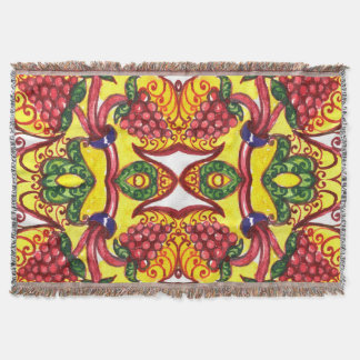 Hand Drawn: Floral Ornamental Elegance. Throw Blanket
