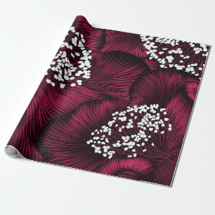 Hand drawn floral pattern with camelia flowers wrapping paper