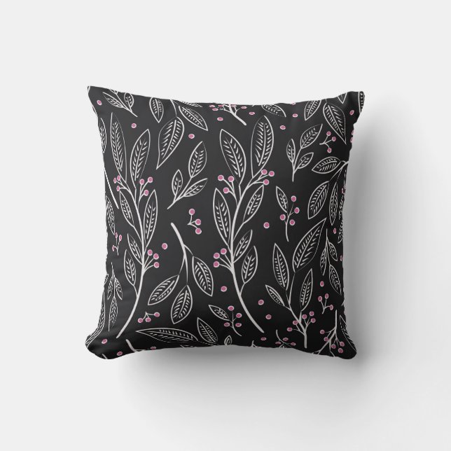 Hand Drawn Floral: Seamless Design Cushion (Front)