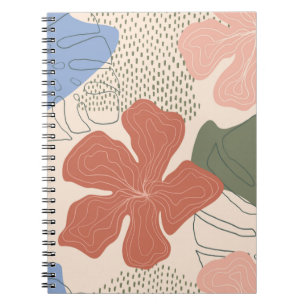 Hand drawn floral seamless pattern,creative collag notebook
