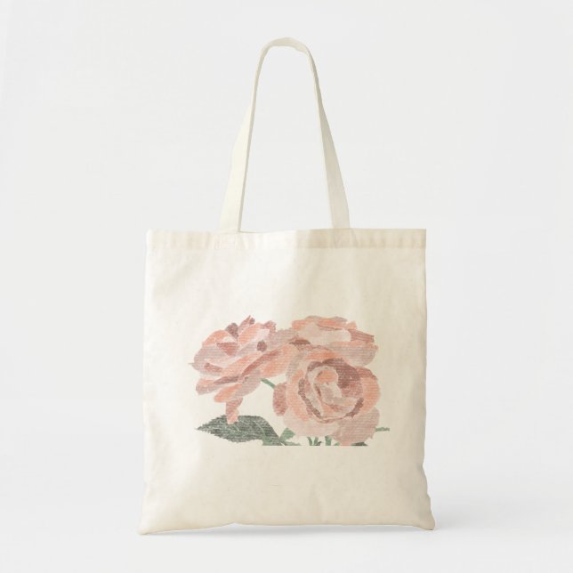 Hand Drawn Floral Tote Bag (Front)