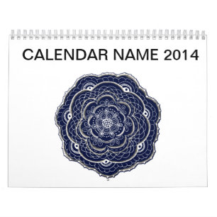 Hand Drawn Flower Doily Design Calendar