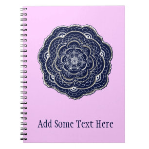 Hand Drawn Flower Doily Design Notebook