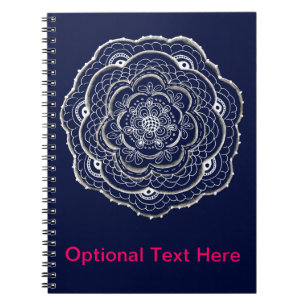Hand Drawn Flower Doily Design Notebook