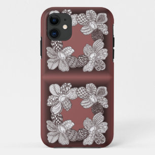 Hand Drawn Flower Lei Choose Any Colour iPhone 11 Case