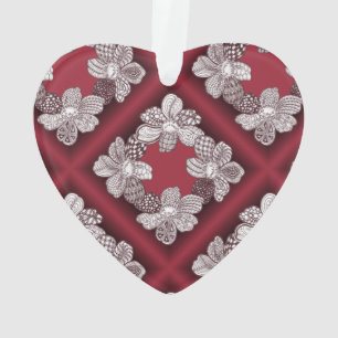 Hand Drawn Flower Lei Choose Any Colour Ornament