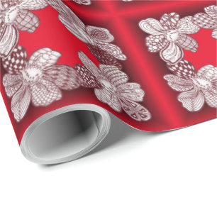Hand Drawn Flower Lei Choose Any Colour Wrapping Paper