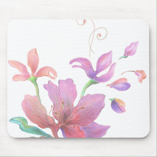 Hand-Drawn Flower Mousepad