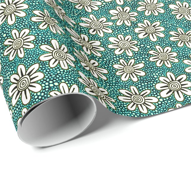 Hand Drawn Flower Pattern 140617 - Colours 01 Wrapping Paper (Roll Corner)