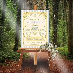 Hand drawn Flower Seed Packet Design Welcome Sign
