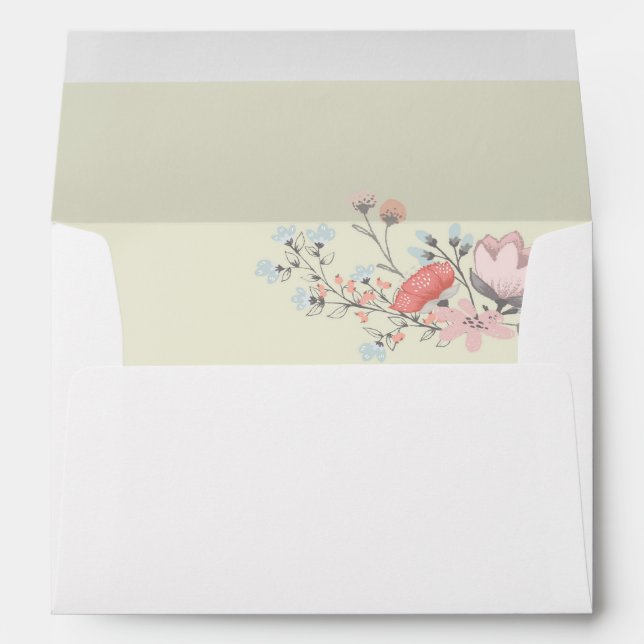 Hand Drawn Flowers Envelopes (Back (Bottom))