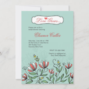 Hand Drawn Flowers Invitation