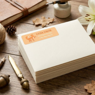 Hand Drawn Fox Custom Return Address Labels