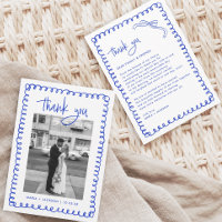 Hand Drawn French Blue Wedding Photo