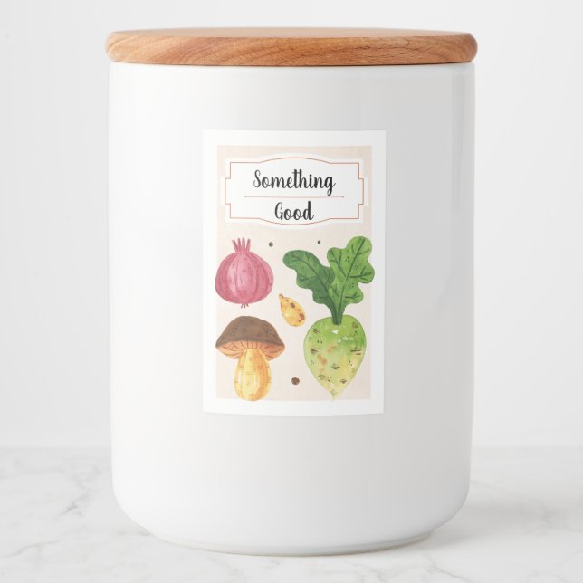 Hand Drawn Fresh Vegetables IV Food Label (Front)