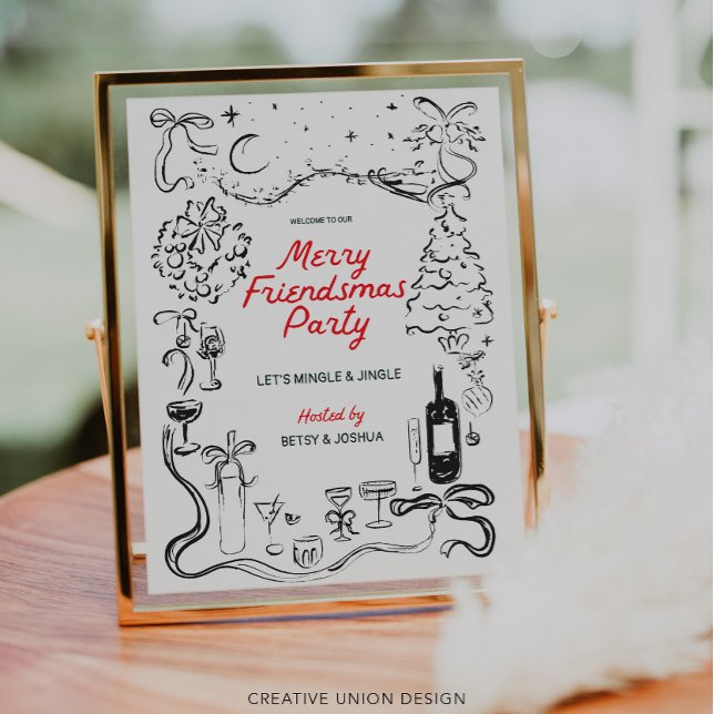 Hand Drawn Friendsmas Christmas Party Welcome (Creator Uploaded)