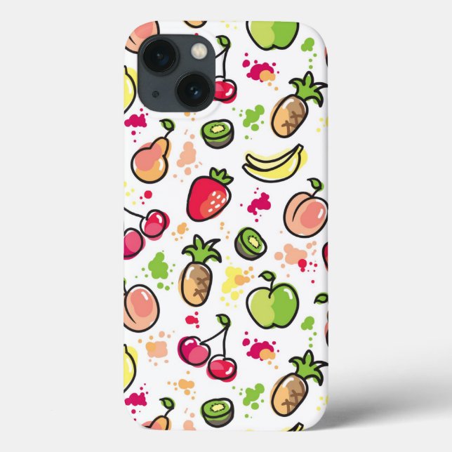 hand drawn fruits pattern Case-Mate iPhone case (Back)