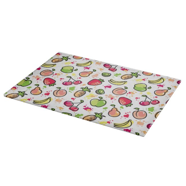 hand drawn fruits pattern cutting board (Corner)
