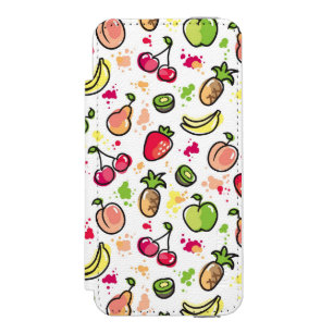 hand drawn fruits pattern incipio watson™ iPhone 5 wallet case