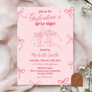 Hand Drawn Galentine Day Invitation