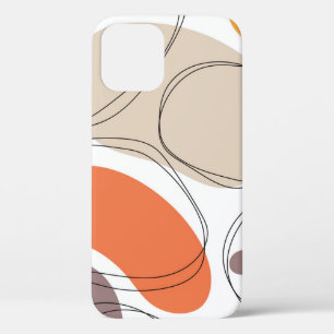Hand drawn geometric seamless modern abstract mult iPhone 12 case