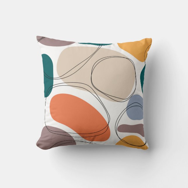 Hand drawn geometric seamless modern abstract mult cushion (Front)