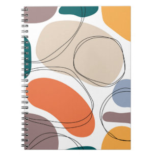 Hand drawn geometric seamless modern abstract mult notebook