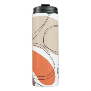 Hand drawn geometric seamless modern abstract mult thermal tumbler