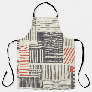 Hand-drawn geometric stripes, seamless pattern. apron