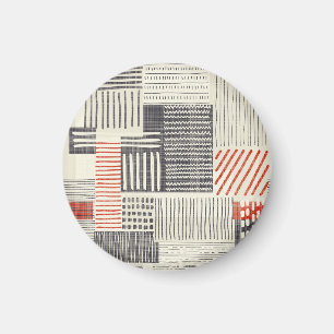 Hand-drawn geometric stripes, seamless pattern. magnet