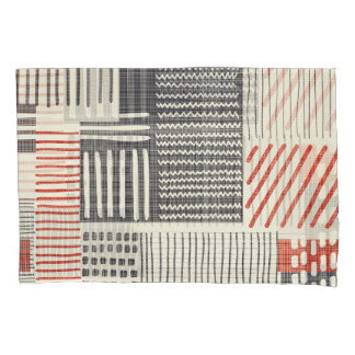 Hand-drawn geometric stripes, seamless pattern. pillowcase