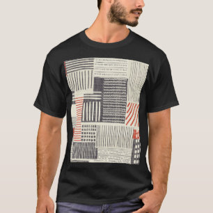 Hand-drawn geometric stripes, seamless pattern. T-Shirt
