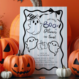 Hand Drawn Ghost Birthday Party Invitation