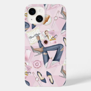 Hand Drawn Girl Boss  Case-Mate iPhone 14 Case