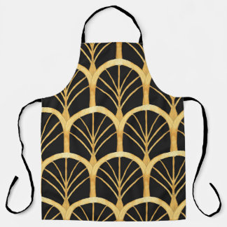 Hand Drawn Gold Imitation Watercolor Apron