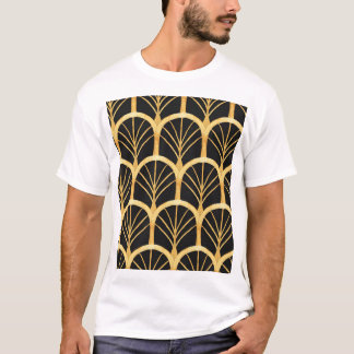 Hand Drawn Gold Imitation Watercolor T-Shirt