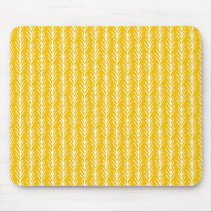 Hand Drawn Gold Wheat Pattern Mouse Pad