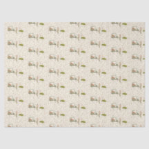 Hand drawn golf tissue paper