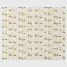 Hand drawn golf wrapping paper