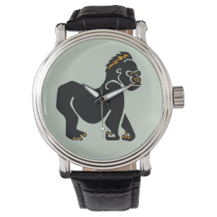 Hand drawn - GORILLA - Primate - Ape - Africa - Watch