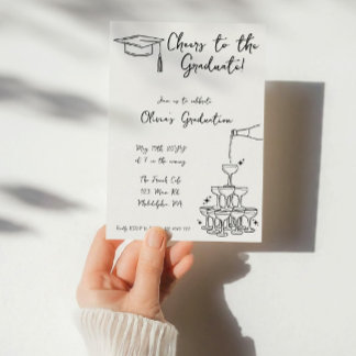 Hand drawn Graduation Invitation and announcement