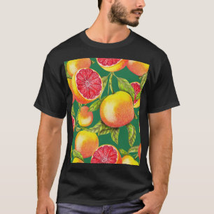 Hand Drawn Grapefruits Seamless Pattern T-Shirt