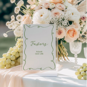 Hand Drawn Green Frame Favours Poster