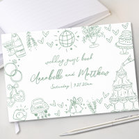 Hand Drawn Green Whimsical Wedding